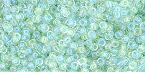 TOHO Round 11/0 Tube 5.5" : Transparent-Rainbow Seafoam