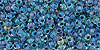 TOHO Round 11/0 : Inside-Color Luster Crystal/Capri Blue-Lined