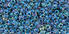TOHO Round 11/0 : Inside-Color Luster Crystal/Capri Blue-Lined