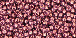 TOHO Round 11/0 Tube 2.5" : Gold-Lustered Amethyst