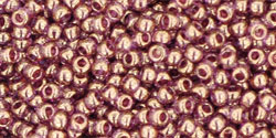 TOHO Round 11/0 Tube 5.5" : Gold-Lustered Lt Amethyst