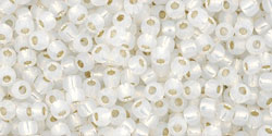 TOHO Round 11/0 Tube 5.5" : Silver-Lined Milky White