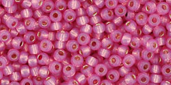 TOHO Round 11/0 Tube 2.5" : Silver-Lined Milky Mauve