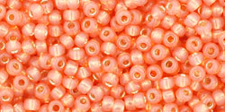 TOHO Round 11/0 Tube 5.5" : Silver-Lined Milky Grapefruit