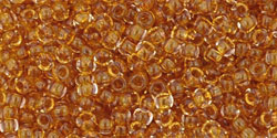 TOHO Round 11/0 Tube 2.5" : Transparent Honey