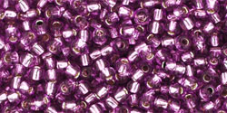 TOHO Round 11/0 Tube 5.5" : Silver-Lined Lt Grape