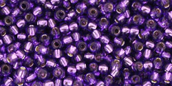 TOHO Round 11/0 Tube 5.5" : Silver-Lined Purple