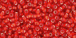 TOHO Round 11/0 : Silver-Lined Frosted Siam Ruby