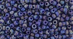 TOHO Round 11/0 Tube 2.5" : Semi Glazed Rainbow - Navy Blue