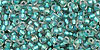 TOHO Round 11/0 Tube 2.5" : Inside-Color Rainbow Crystal/Teal-Lined