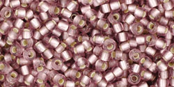 TOHO Round 11/0 Tube 5.5" : Silver-Lined Frosted Lt Amethyst
