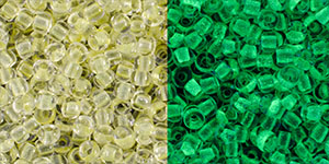 TOHO Round 11/0 Tube 2.5" : Glow In The Dark - Yellow/Bright Green