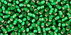 TOHO Round 11/0 Tube 2.5" : Silver-Lined Frosted Grass Green