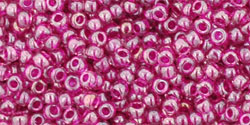 TOHO Round 11/0 Tube 5.5" : Inside-Color Lt Amethyst/Fuchsia-Lined