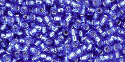 TOHO Round 11/0 Tube 2.5" : Silver-Lined Sapphire