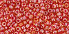 TOHO Round 11/0 Tube 2.5" : Inside-Color Lt Topaz/Pomegranate-Lined