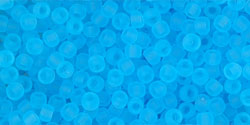 TOHO Round 11/0 : Transparent-Frosted Aquamarine