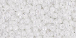 TOHO Round 11/0 Tube 2.5" : Opaque-Rainbow White