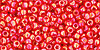 TOHO Round 11/0 Tube 5.5" : Opaque-Rainbow Cherry