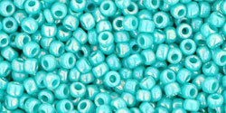 TOHO Round 11/0 Tube 5.5" : Opaque-Rainbow Turquoise