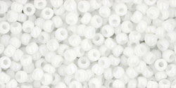 TOHO Round 11/0 Tube 5.5" : Opaque White