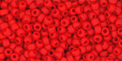 TOHO Round 11/0 Tube 2.5" : Opaque-Frosted Cherry