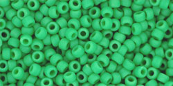 TOHO Round 11/0 Tube 5.5" : Opaque-Frosted Shamrock