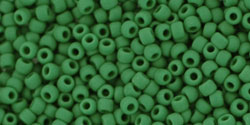 TOHO Round 11/0 Tube 5.5" : Opaque-Frosted Pine Green