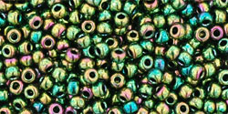 TOHO Round 11/0 Tube 5.5" : Higher-Metallic Iris - Olivine