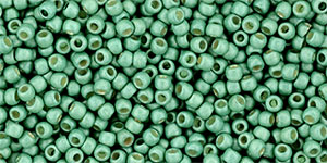 TOHO Round 11/0 Tube 2.5" : Galvanized-Matte Lt Teal