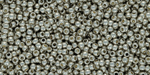 TOHO Round 11/0 Tube 2.5" : Galvanized Bright Silver Metallic