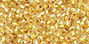 TOHO Round 11/0 Tube 2.5" : 24K Gold-Lined Crystal