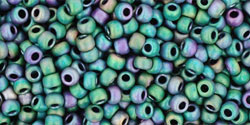 TOHO Round 11/0 Tube 2.5" : Matte-Color Iris - Teal