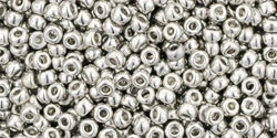 TOHO Round 11/0 Tube 2.5" : Metallic Silver