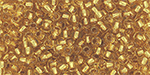 TOHO Round 11/0 Tube 2.5" : Gold-Lined Jonquil
