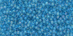 TOHO Round 11/0 Tube 2.5" : Aqua-Lined Crystal Rainbow