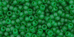 TOHO Round 11/0 Tube 5.5" : Transparent-Frosted Grass Green