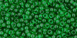 TOHO Round 11/0 Tube 5.5" : Transparent Grass Green
