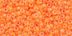 TOHO Round 11/0 Tube 5.5" : Luminous Neon Orange