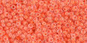 TOHO Round 11/0 Tube 5.5" : Luminous Neon Salmon