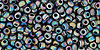 TOHO Round 11/0 Tube 2.5" : Opaque-Frosted-Rainbow Iris