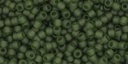 TOHO Round 11/0 Tube 2.5" : Transparent-Frosted Olivine