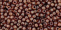 TOHO Round 11/0 Tube 5.5" : Transparent Smoky Topaz