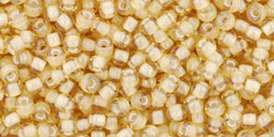 TOHO Round 11/0 : Inside-Color Jonquil/White-Lined