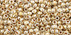 TOHO Round 11/0 Tube 2.5" : Gold-Lined Crystal