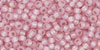 TOHO Round 11/0 Tube 5.5" : PermaFinish - Silver-Lined Milky Soft Pink