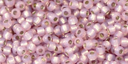 TOHO Round 11/0 Tube 5.5" : PermaFinish - Silver-Lined Milky Lt Amethyst