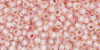 TOHO Round 11/0 Tube 5.5" : PermaFinish - Silver-Lined Milky Peachy Pink