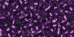 TOHO Round 11/0 Tube 2.5" : PermaFinish Orchid Purple/Silver-Lined