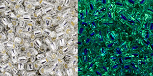 TOHO Round 11/0 Tube 2.5" : Glow In The Dark - Silver-Lined Crystal/Glow Green